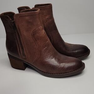 BORN NWOB RIGBY II BROWN TUMBLED BOOTS